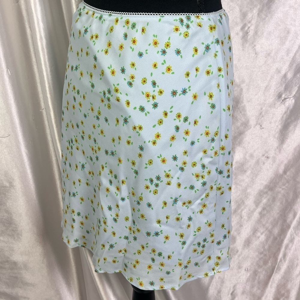 Wildfable Blue Y2K Ditsy Floral Mini Skirt – Soft Girl, Coquette S - Picture 4 of 10